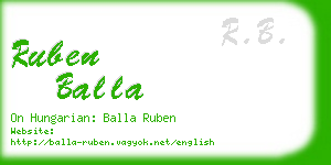 ruben balla business card
